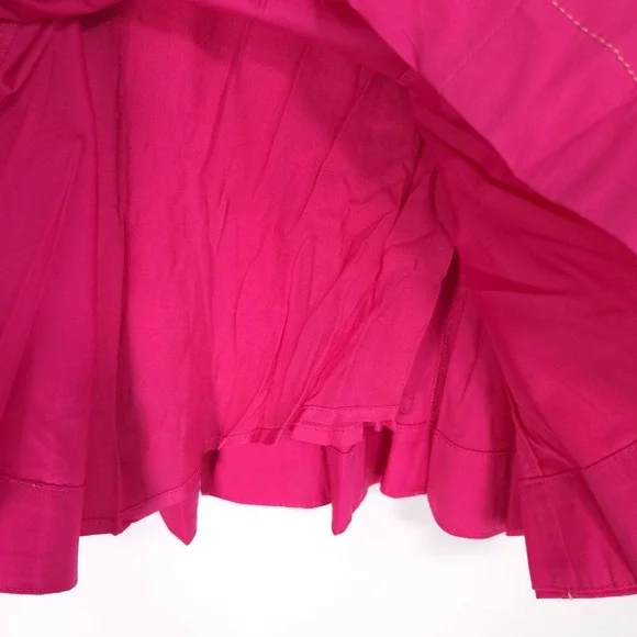 ANTHROPOLOGIE New Mini Dress LARGE Hot Pink Plunge Drop Waist A-Line Sleeveless ANTHROPOLOGIE New Mini Dress LARGE Hot Pink Plunge Drop Waist A-Line Sleeveless